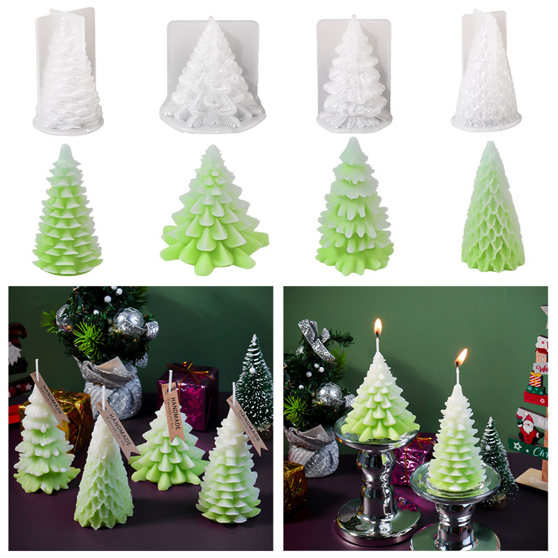 Holiday Candle Set - DIY stożek choinka żywica epoksydowa formy