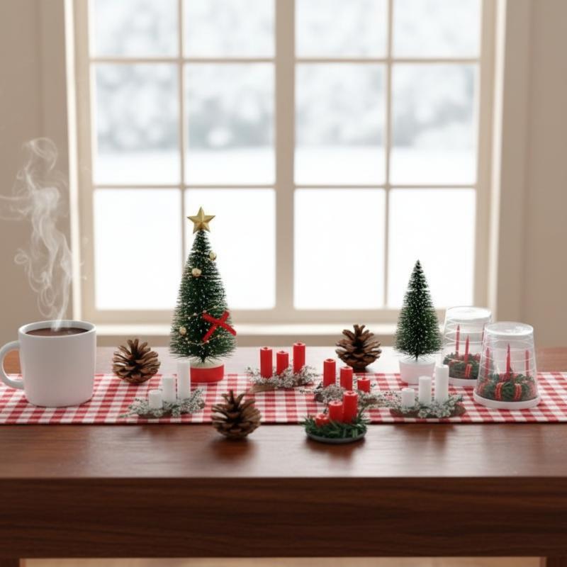 Holiday Candle Set - ! 1:12 Miniaturowe akcesoria do domku