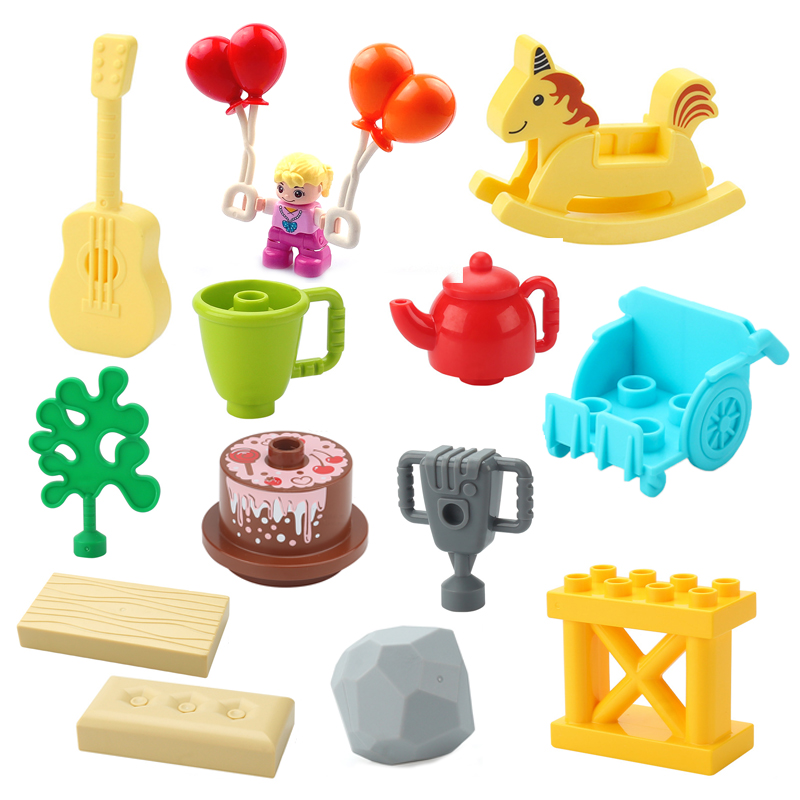 Lego Set City - Duże klocki akcesoria koń na biegunach
