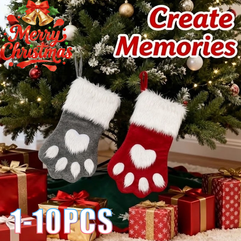 Christmas Stocking Hanging - 1-10 SZT. Świąteczna skarpeta w kształcie