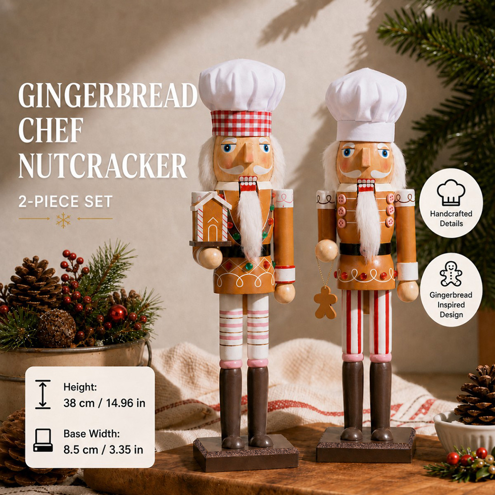 38CM Świąteczny Dziadek do Orz – Nutcracker Figurine recenzja i cena