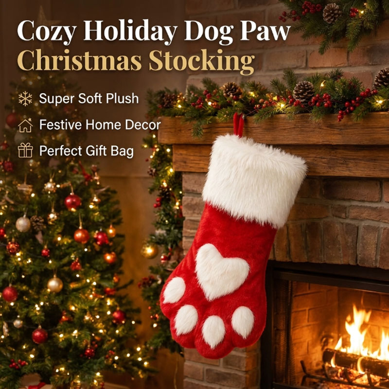 Zimowa pluszowa skarpeta świąt – Christmas Stocking Hanging recenzja i cena
