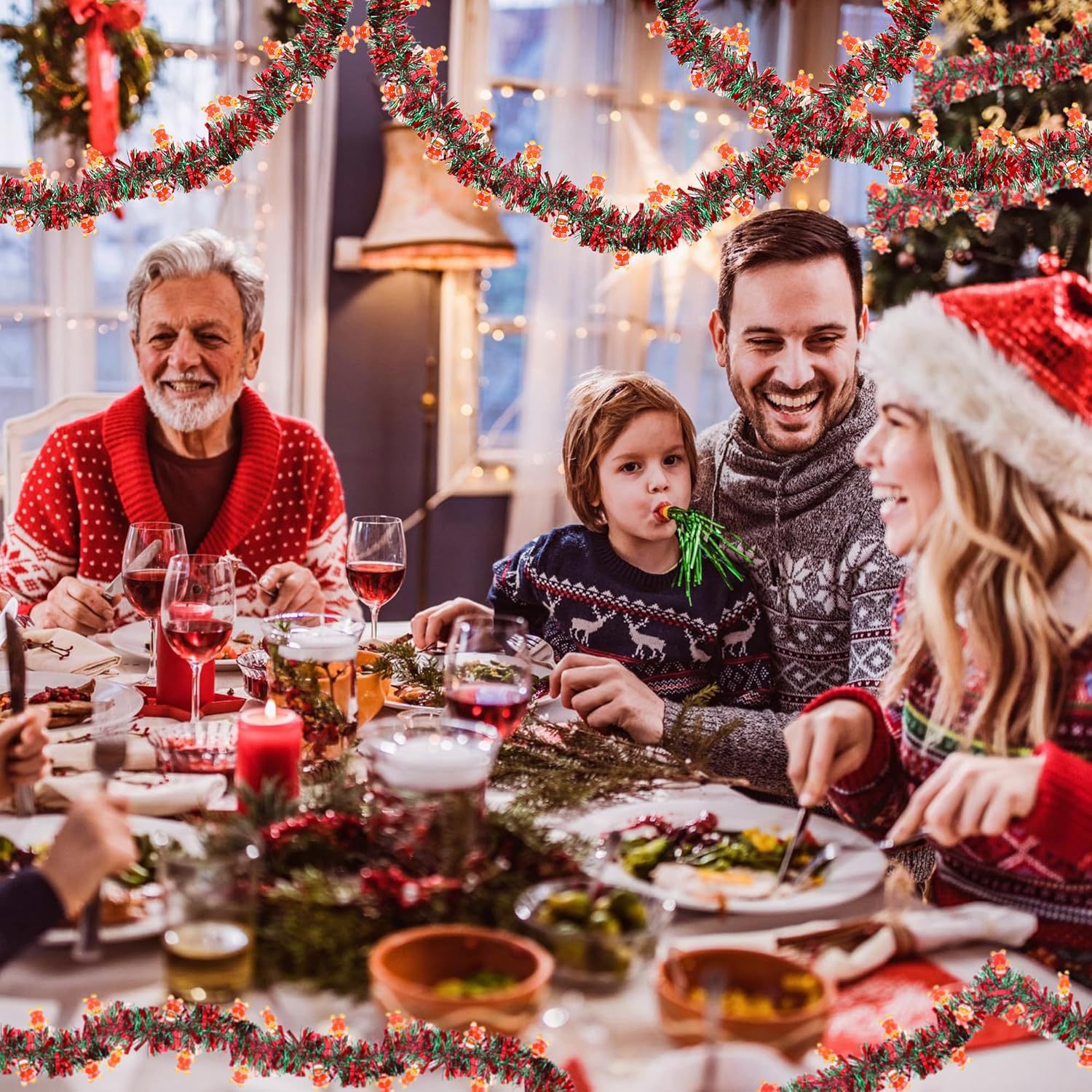 1–10 sztuk – świąteczna girlan – Tinsel Garland Decoration recenzja i cena